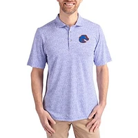 Men's Cutter & Buck  Royal Boise State Broncos Virtue Eco Pique Botanical Print Recycled DryTec Polo