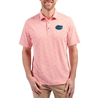 Men's Cutter & Buck  Orange Florida Gators Virtue Eco Pique Botanical Print Recycled DryTec Polo