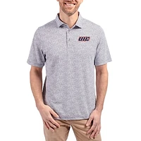 Men's Cutter & Buck  Navy UIC Flames Virtue Eco Pique Botanical Print Recycled DryTec Polo
