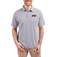 Men's Cutter & Buck  Navy UIC Flames Virtue Eco Pique Botanical Print Recycled DryTec Polo