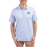 Men's Cutter & Buck  Powder Blue Southern University Jaguars Virtue Eco Pique Botanical Print Recycled DryTec Polo