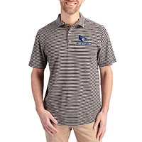 Men's Cutter & Buck Creighton Bluejays Virtue Eco Pique Stripe Recycled DryTec Polo