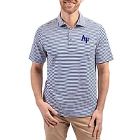 Men's Cutter & Buck Royal Air Force Falcons Virtue Eco Pique Stripe Recycled DryTec Polo