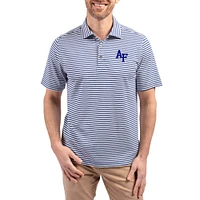 Men's Cutter & Buck Royal Air Force Falcons Virtue Eco Pique Stripe Recycled DryTec Polo