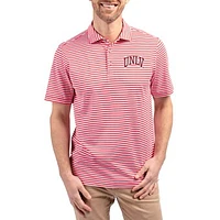 Men's Cutter & Buck UNLV Rebels Virtue Eco Pique Stripe Recycled DryTec Polo