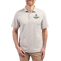 Men's Cutter & Buck Colorado State Rams Virtue Eco Pique Stripe Recycled DryTec Polo