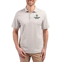 Men's Cutter & Buck Colorado State Rams Virtue Eco Pique Stripe Recycled DryTec Polo