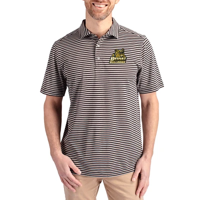 Men's Cutter & Buck Bryant Bulldogs Virtue Eco Pique Stripe Recycled DryTec Polo