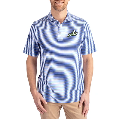 Men's Cutter & Buck Florida Gulf Coast Eagles Virtue Eco Pique Stripe Recycled DryTec Polo