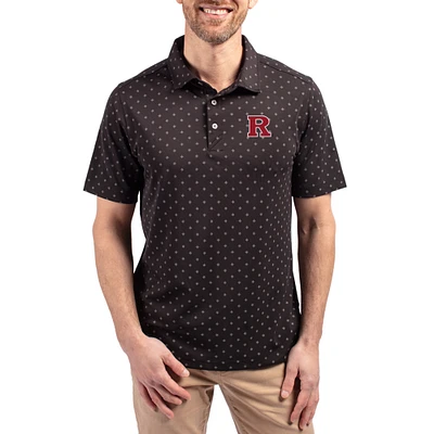 Men's Cutter & Buck Rutgers Scarlet Knights Virtue Eco Pique Tile Print Recycled DryTec Polo
