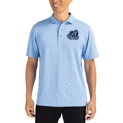 Men's Cutter & Buck  Powder Blue Old Dominion Monarchs Virtue Eco Pique Tile Print Recycled DryTec Polo