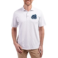 Men's Cutter & Buck  White Old Dominion Monarchs Virtue Eco Pique Tile Print Recycled DryTec Polo