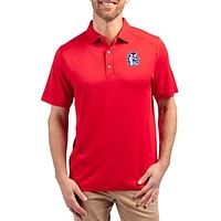 Men's Cutter & Buck  Red Fresno State Bulldogs Forge Eco Stretch Recycled Polo