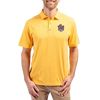 Men's Cutter & Buck  Heather Gold LSU Tigers Forge Eco Stretch Recycled Polo