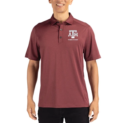 Men's Cutter & Buck  Heather Maroon Texas A&M Aggies Forge Eco Stretch Recycled Polo