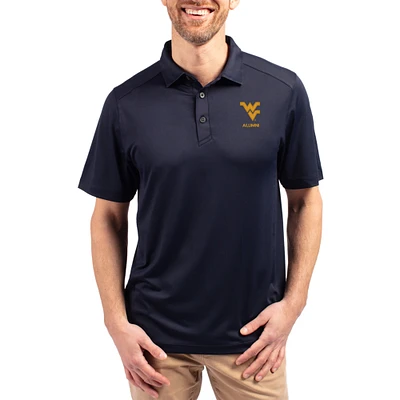Men's Cutter & Buck  Navy West Virginia Mountaineers Forge Alumni Eco Stretch Recycled Polo