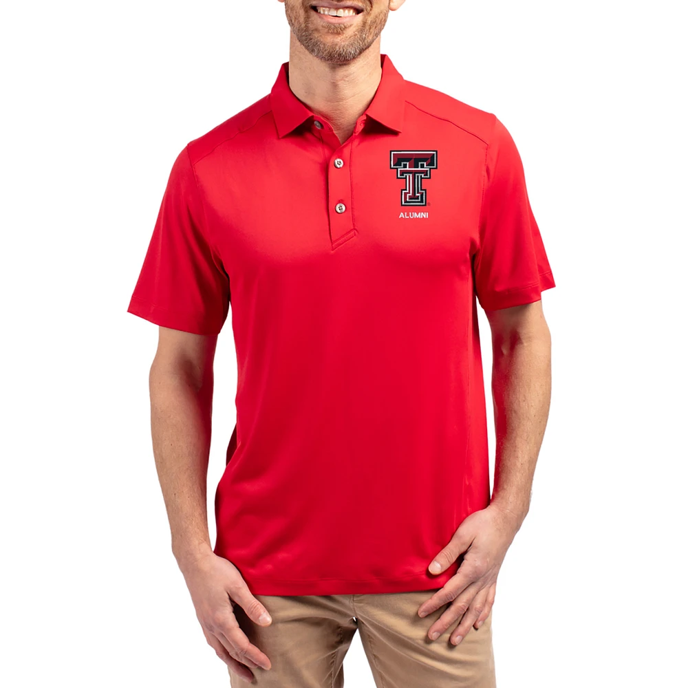 Men's Cutter & Buck Red Texas Tech Raiders Forge Alumni Eco Stretch Recycled Polo
