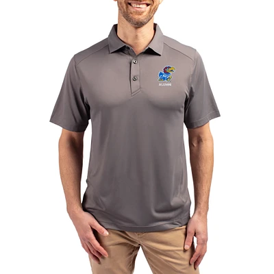 Men's Cutter & Buck Kansas Jayhawks Forge Alumni Eco Stretch Recycled Polo