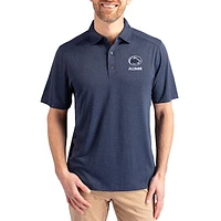 Men's Cutter & Buck  Heather Navy Penn State Nittany Lions Forge Alumni Eco Stretch Recycled Polo