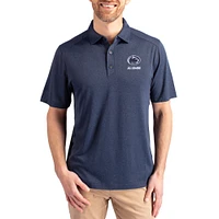 Men's Cutter & Buck  Heather Navy Penn State Nittany Lions Forge Alumni Eco Stretch Recycled Polo