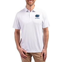 Men's Cutter & Buck  White Florida Gators Forge Alumni Eco Stretch Recycled Polo