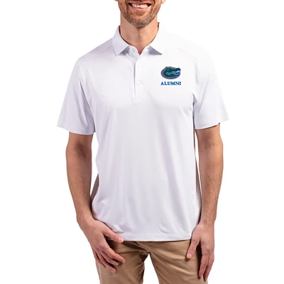 Men's Cutter & Buck  White Florida Gators Forge Alumni Eco Stretch Recycled Polo