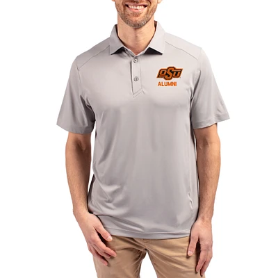 Men's Cutter & Buck  Gray Oklahoma State Cowboys Forge Alumni Eco Stretch Recycled Polo