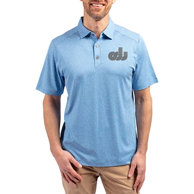Men's Cutter & Buck  Heather Blue Old Dominion Monarchs Forge Vault Eco Stretch Recycled Polo