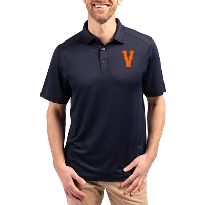 Men's Cutter & Buck  Navy Virginia Cavaliers Forge Vault Eco Stretch Recycled Polo
