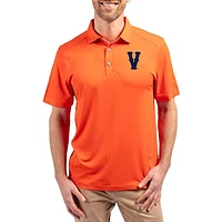 Men's Cutter & Buck  Orange Virginia Cavaliers Forge Vault Eco Stretch Recycled Polo