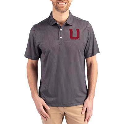 Men's Cutter & Buck Utah Utes Pike Eco Symmetry Print Stretch Polo