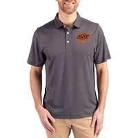 Men's Cutter & Buck Oklahoma State Cowboys Alumni Pike Eco Symmetry Print Stretch Recycled Polo