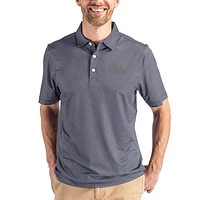 Men's Cutter & Buck Navy Old Dominion Monarchs Vault Pike Eco Symmetry Print Stretch Recycled Polo
