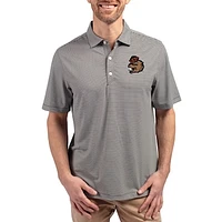 Men's Cutter & Buck Black Oregon State Beavers Forge Eco Double Stripe Stretch Recycled Polo