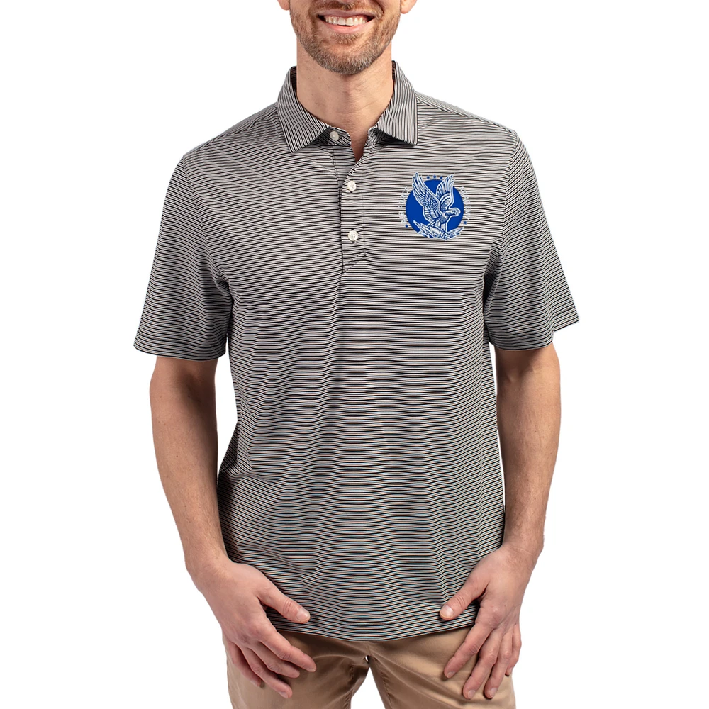 Men's Cutter & Buck Air Force Falcons Forge Eco Double Stripe Stretch Recycled Polo