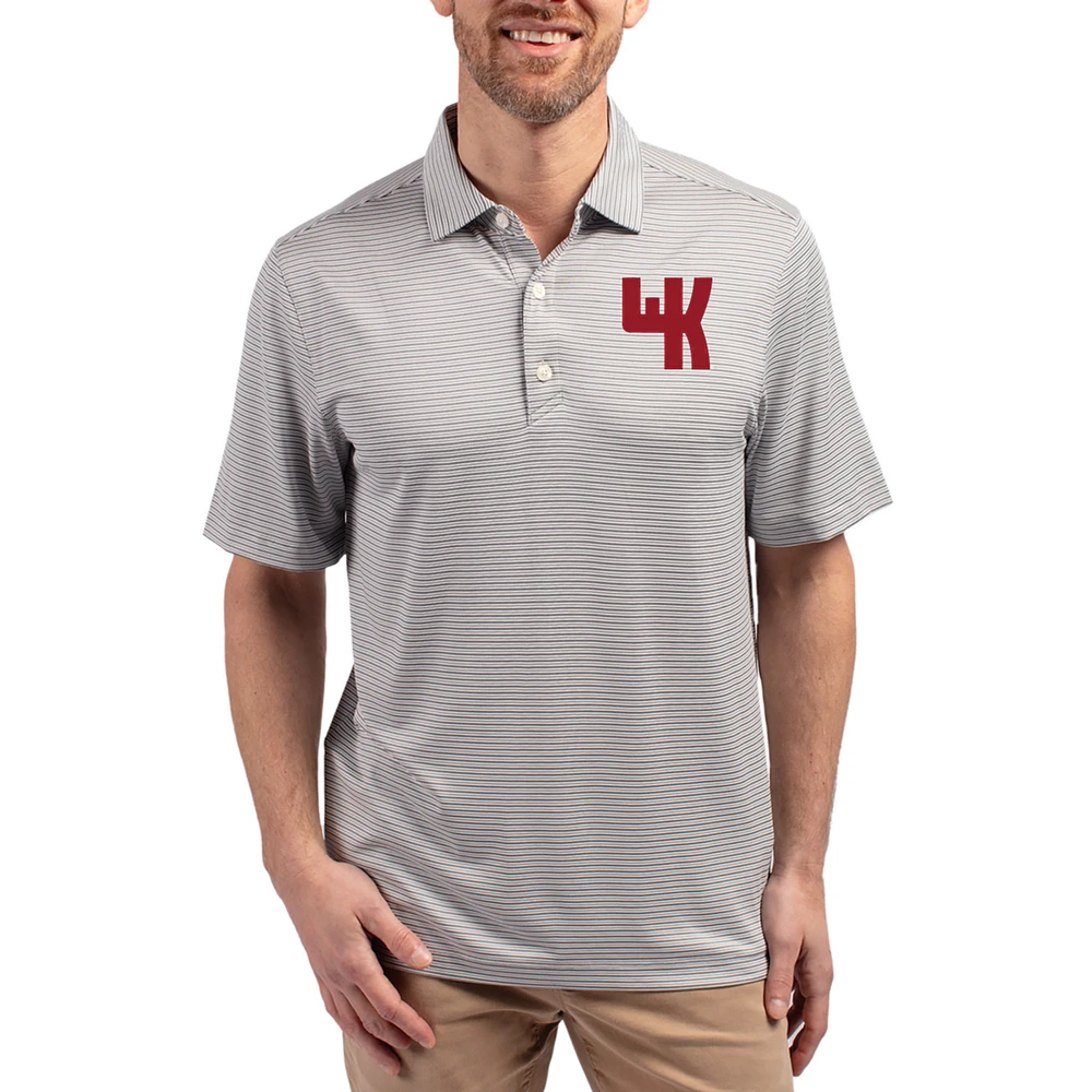 Men's Cutter & Buck Western Kentucky Hilltoppers Forge Eco Double Stripe Stretch Recycled Polo