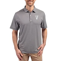 Men's Cutter & Buck Navy Villanova Wildcats Forge Eco Double Stripe Stretch Recycled Polo
