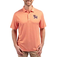 Men's Cutter & Buck Clemson Tigers Forge Eco Double Stripe Stretch Recycled Polo