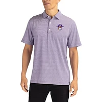Men's Cutter & Buck Purple ECU Pirates Forge Eco Double Stripe Stretch Recycled Polo