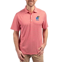 Men's Cutter & Buck Kansas Jayhawks Forge Eco Double Stripe Stretch Recycled Polo