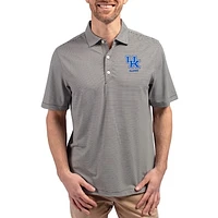 Men's Cutter & Buck Black Kentucky Wildcats Forge Eco Double Stripe Stretch Recycled Polo