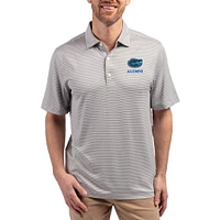 Men's Cutter & Buck Gray Florida Gators Forge Eco Double Stripe Stretch Recycled Polo