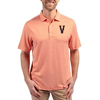 Men's Cutter & Buck Orange Virginia Cavaliers Forge Alumni Eco Double Stripe Stretch Recycled Polo