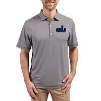 Men's Cutter & Buck Navy Old Dominion Monarchs Forge Alumni Eco Double Stripe Stretch Recycled Polo