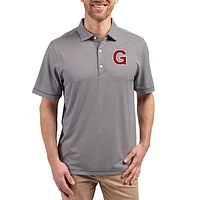 Men's Cutter & Buck Navy Gonzaga Bulldogs Forge Alumni Eco Double Stripe Stretch Recycled Polo