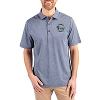 Men's Cutter & Buck Heather Navy Penn State Nittany Lions Forge Eco Stripe Stretch Recycled Polo