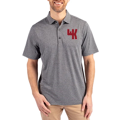 Men's Cutter & Buck Heather Western Kentucky Hilltoppers Forge Eco Stripe Stretch Recycled Polo