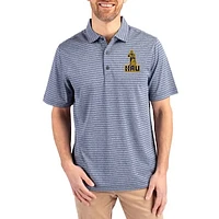 Men's Cutter & Buck Heather Navy Northern Arizona Lumberjacks Forge Eco Stripe Stretch Recycled Polo