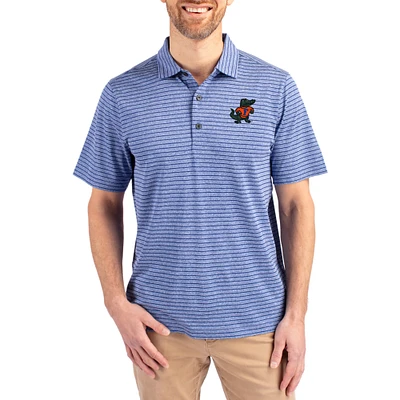 Men's Cutter & Buck Heather Royal Florida Gators Forge Eco Stripe Stretch Recycled Polo