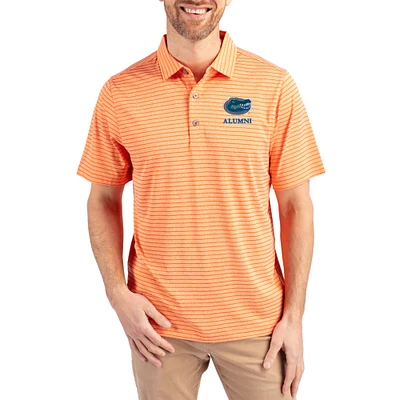 Men's Cutter & Buck Heather Orange Florida Gators Alumni Forge Eco Double Stripe Stretch Recycled Polo